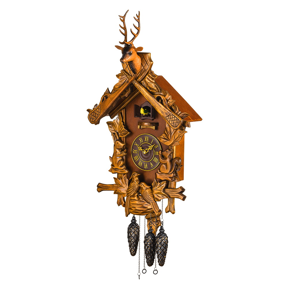 Kintrot Cuckoo Clock Pendulum Quartz Wall Clock Black Forest Chalet House Home Decor 